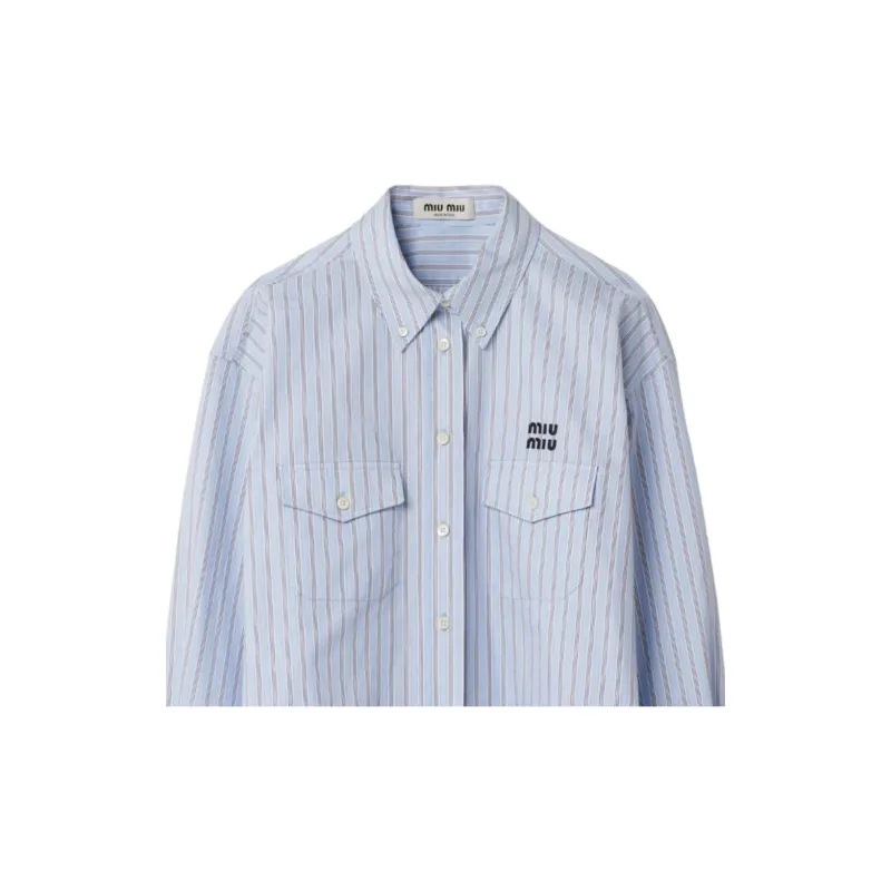 MIU MIU Striped Cotton Shirt-5