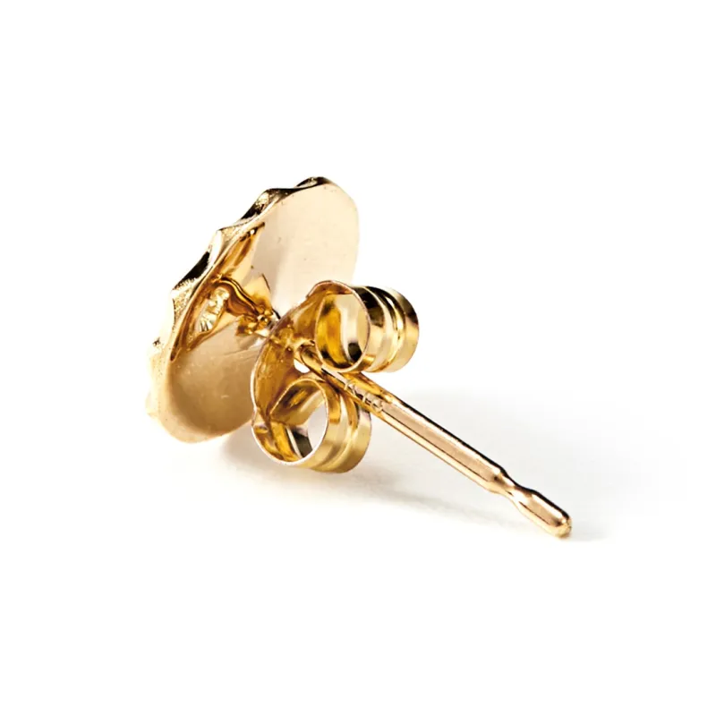 GOD SUNS 18K Gold Stud Earrings Unisex-3