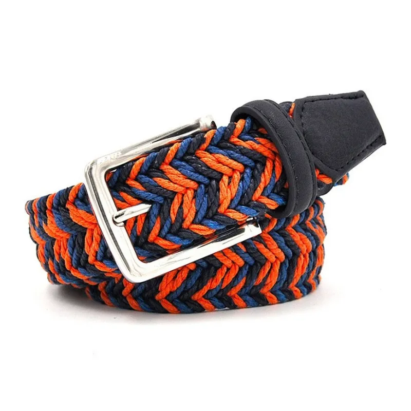 JEANSWEST Wax Cord Straw Blend Belt Men's 3.5cm-5