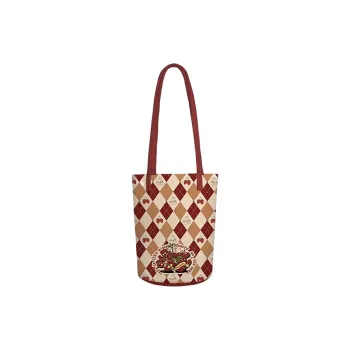 AOSONG Suede Tech Fabric Shoulder Bag Women's Pink