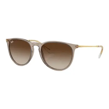 RayBan Injection Molding Metal Oval Sunglasses Unisex Light Brown