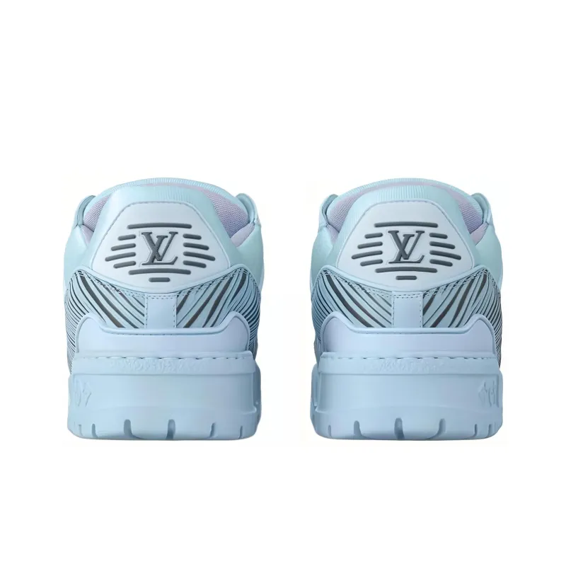 LOUIS VUITTON Trainer Little Chubby Ding Low Top Skateboard Shoes Men's Blue-3