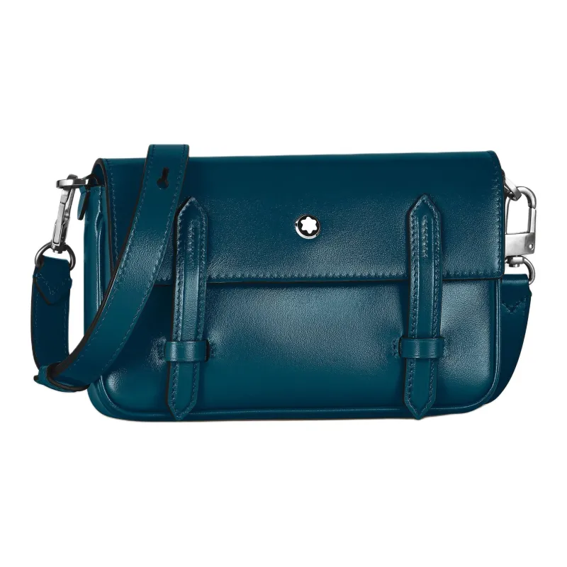 MONTBLANC Meisterstuck Full Grain Cow Leather Messenger Bag, Shoulder Bag, Crossbody Bag Mini Men's Cyprus Blue-1