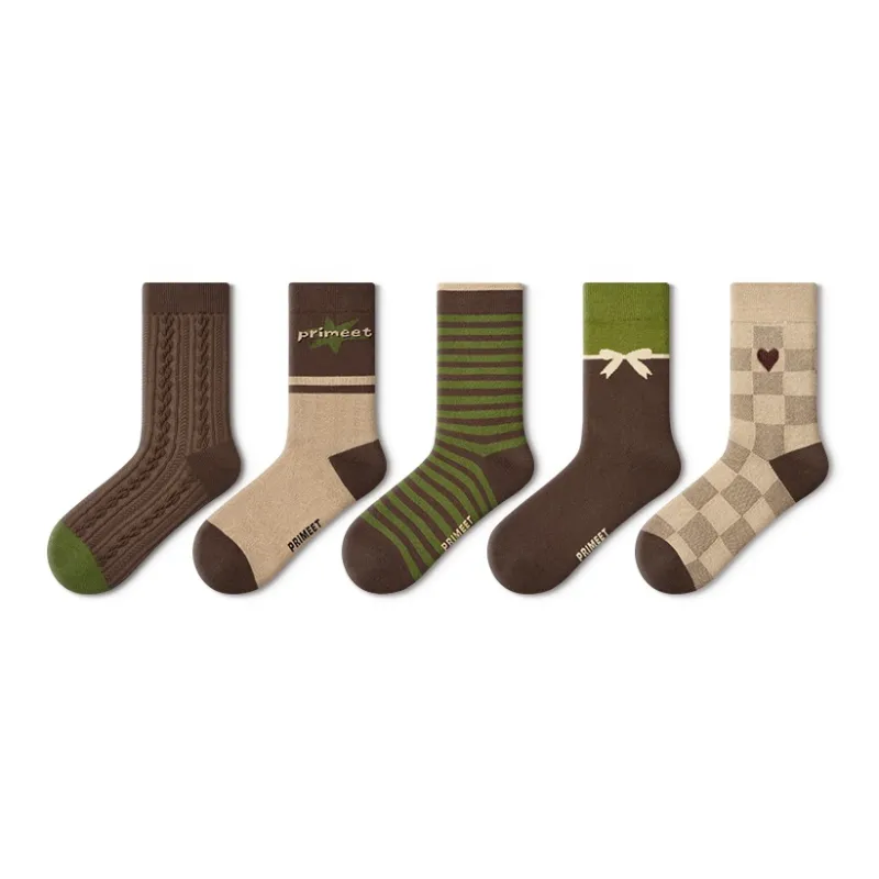 Primeet Mid Calf Socks Women's 5 Pack-6