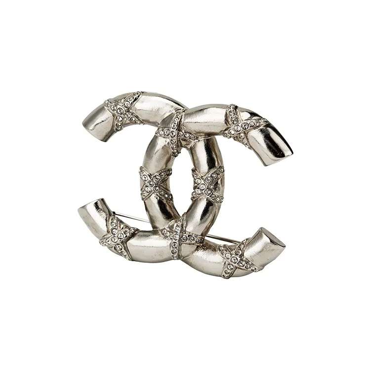 CHANEL Brooches Unisex Silver-1