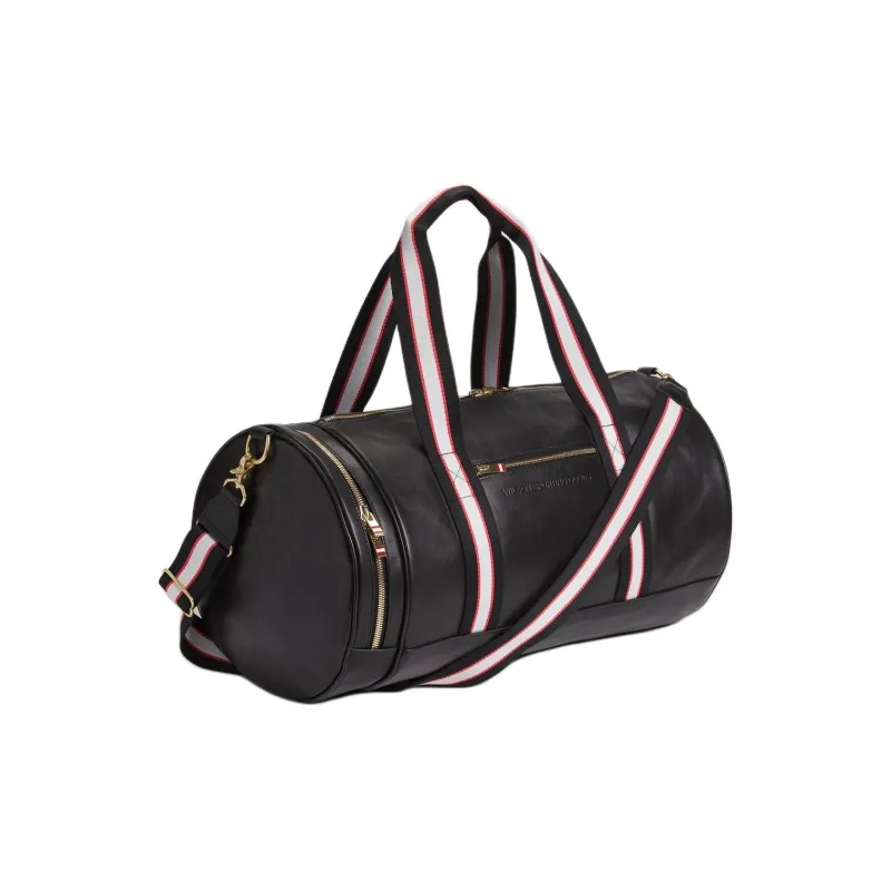 Wilson Leather Portable Travel Bag Unisex Black-1