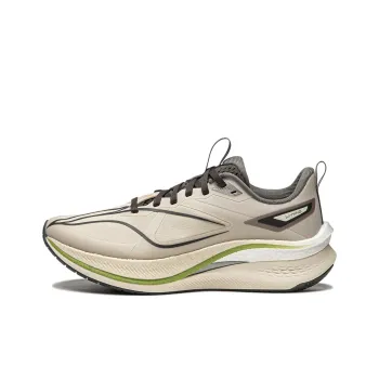 LiNing Red Hare 7 Pro Cushioning Wear Resistant Low Top Running Shoes Women's Beige Gray