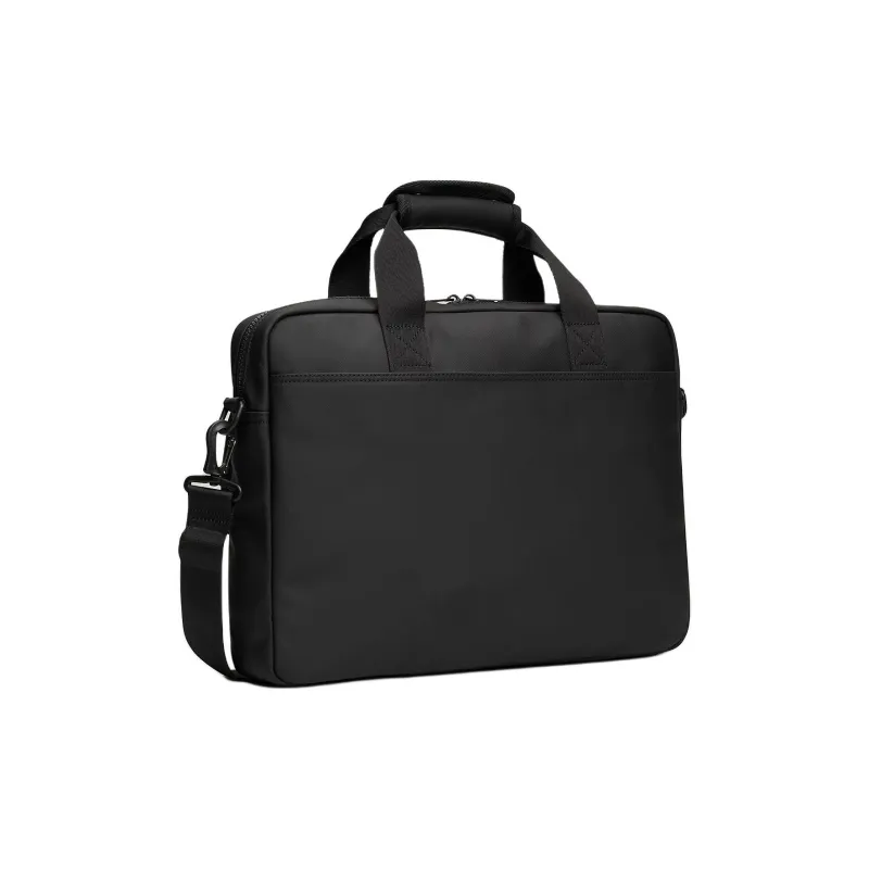 Tommy Hilfiger Polyester One Shoulder Crossbody Portable Laptop Bag Regular Men's Black-1
