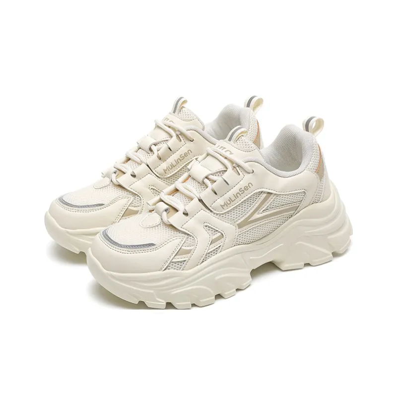 Mulinsen Slip Resistant, Abrasion Resistant, Lightweight Low Top Chunky Sneakers Women's-9