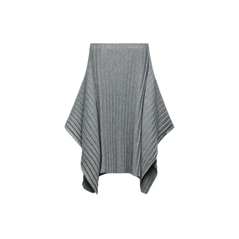ZARA Casual Long Skirts Women's Zebra Print Gray-1