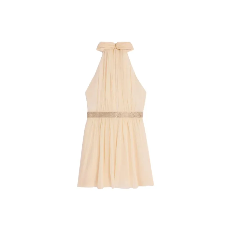 CELINE Sleeveless Dress Women's Cream Yellow-1