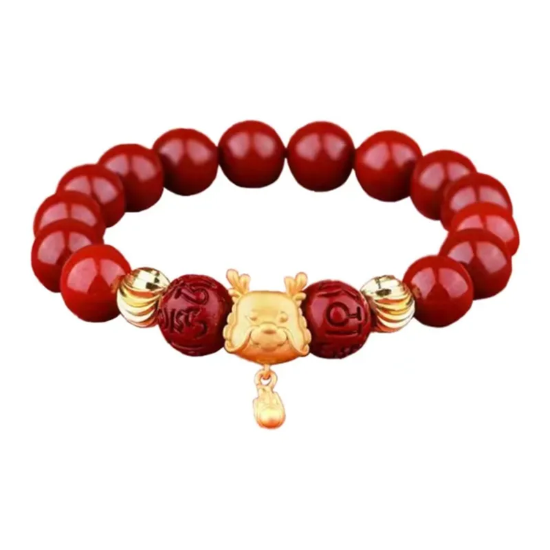 Strange Snow Reconstructed Cinnabar Bracelets Unisex-8
