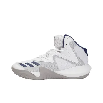 Adidas Crazy Team 2017 Anti-Slip Wear-Resistant High-Top Basketball Shoes Men's White Gray