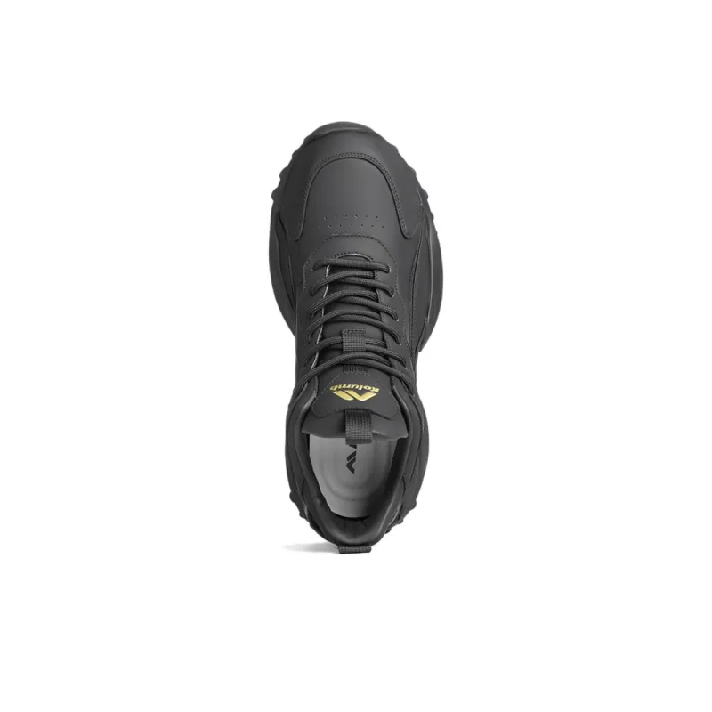 KOLUMB Anti Slip And Wear Resistant Water Resistant High Top Casual Shoes Men's Black Gold-2