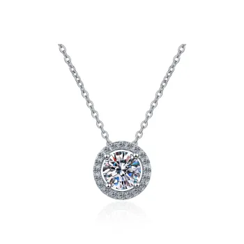 Lockstarfy Moissanite 925 Sterling Silver Necklaces Women's