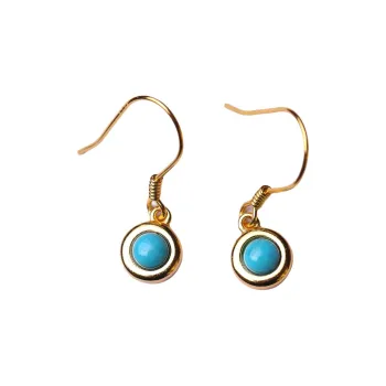 YUSHE Green Turquoise Earrings Women's