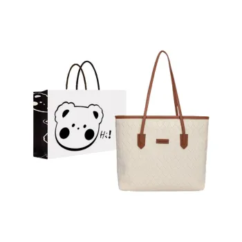 NX DOUGHNUT PU Tote Bag Shoulder Bag Regular Women's Brown/Khaki