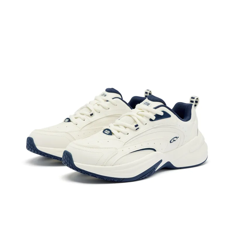 QIAODAN Source born Badminton Shoes Men Low Top Ivory Graphite Blue-2