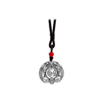 CUTE DAME S999 Fine Silver Sterling Silver Necklaces Unisex Silver