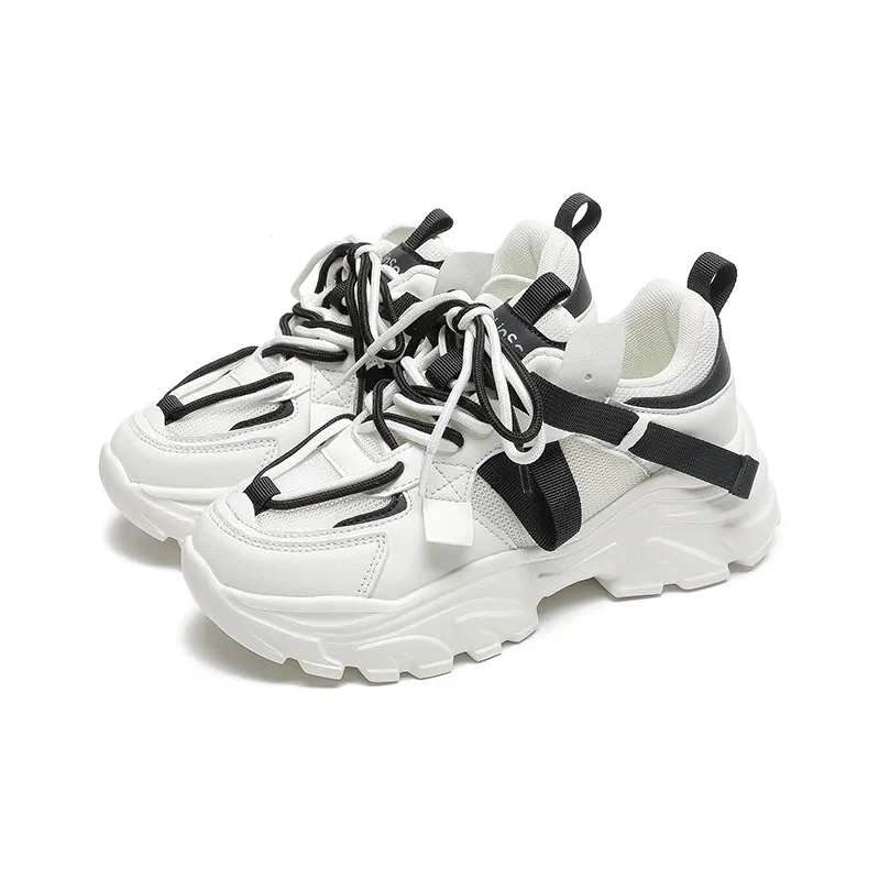 Mulinsen Slip Resistant, Abrasion Resistant, Lightweight, Height Increasing Low Top Chunky Sneakers Women's-9