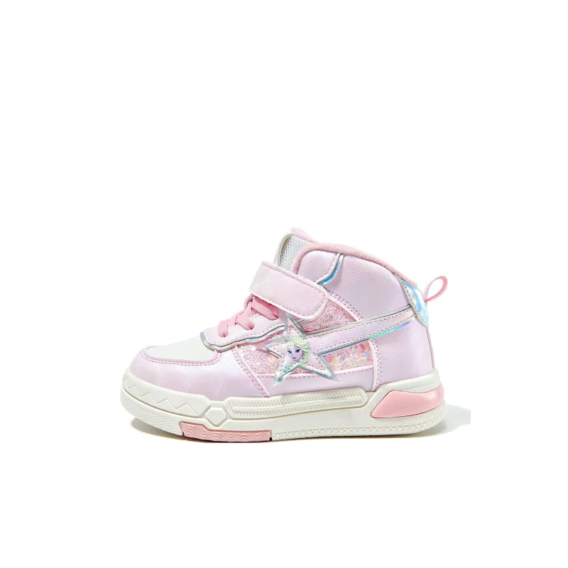 Disney Frozen Series Anti-Kick Cushioning Wear-Resistant High-Top Kids' Skateboarding Shoes Kids'-0