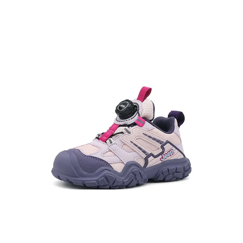 Jeep Wear Resistant Cushioning Slip Resistant Breathable Kids Lifestyle Shoes Pink Purple Kids'-1