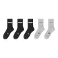 [Thermal Fleece, Heat-Retaining Lock-Temperature]Black 3 Pack+Light Gray 2 Pack