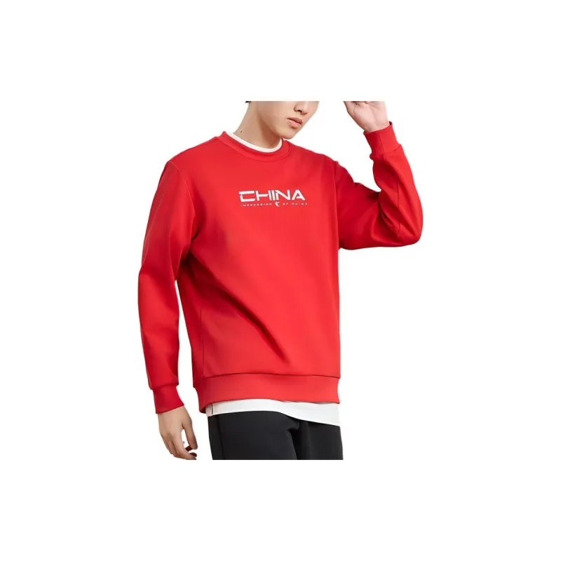 QIAODAN Sweatshirt Men's Koi Fish Red-2