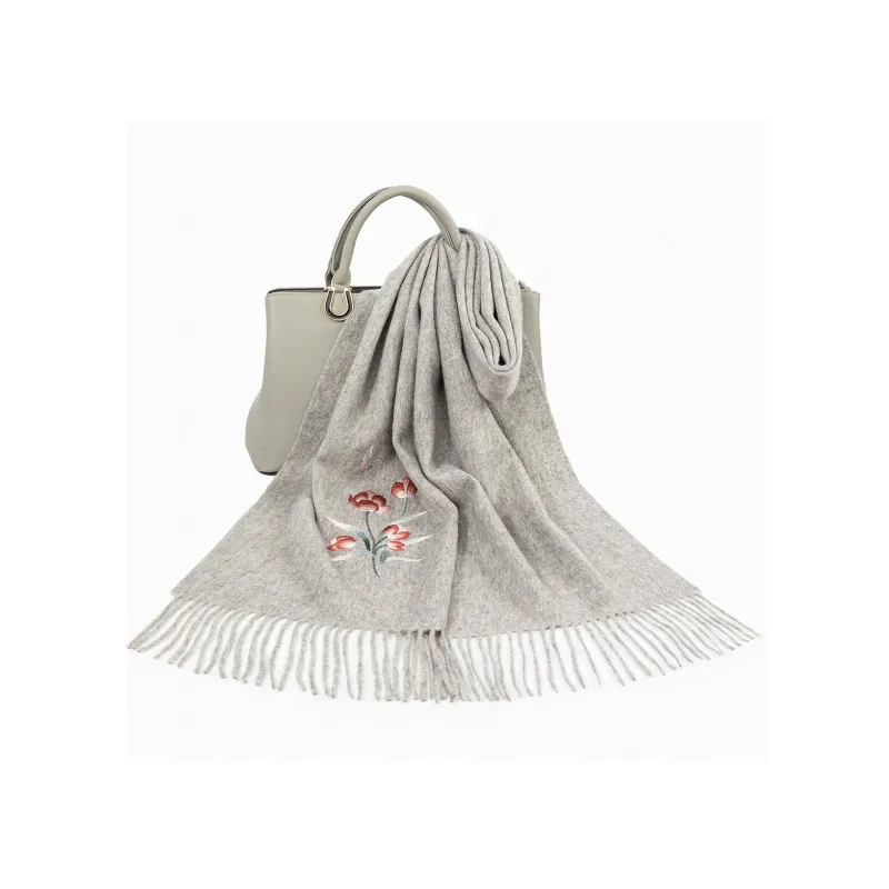 Shanghai Story 100% Sheep Wool Knit Scarves Women's 6 Colors Available For Selection-22