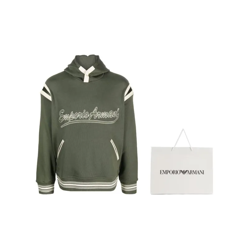 EMPORIO ARMANI Sweaters Men Olive Green-4