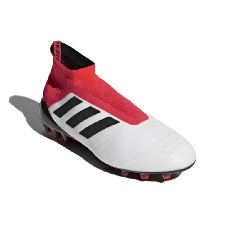 Adidas Predator 18+ Anti Slip Wear Resistant Soccer Shoes Men's White Pink Black-2