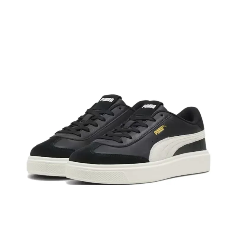 PUMA Lajla Anti Slip Wear Resistant Low Top Skateboard Shoes Women's Black White-2