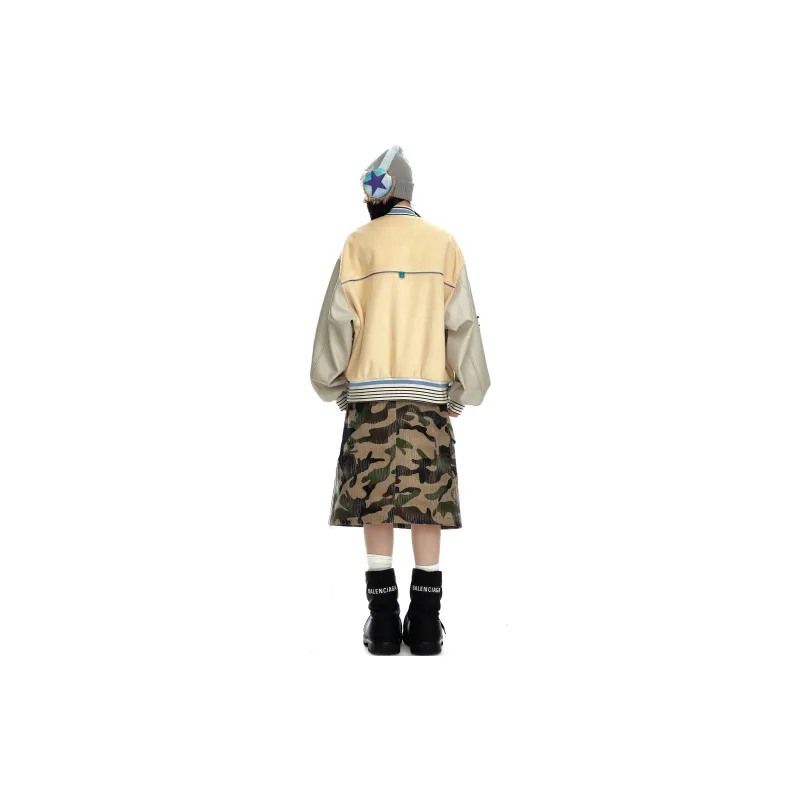 JIKOO Baseball Jacket Women's Yellow-3