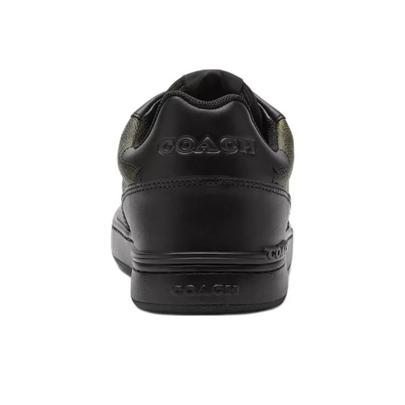 COACH Clip Court Low Top Skateboard Shoes Men's Black-4