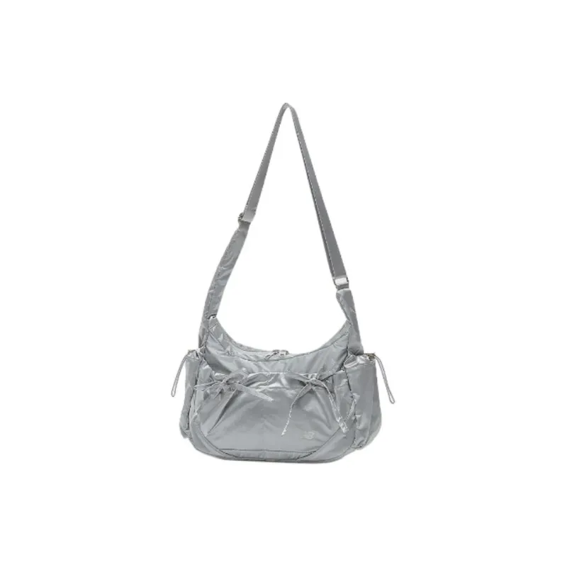 New Balance Nylon Shoulder Bag, Crossbody Bag Regular Women's Silver-1
