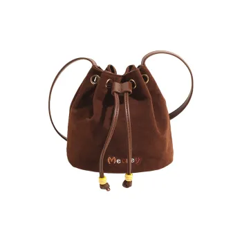 Morellybear Suede Crossbody Bag Regular Women's Brown/Khaki/Black