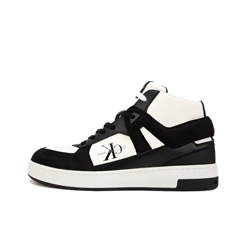 Calvin Klein Skateboard Shoes Men High-Top Space Black