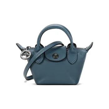 LONGCHAMP Le Pliage Cuir Sheepskin Crossbody Bag Dumpling Bag One Shoulder Handbag Mini Women's Nordic Color