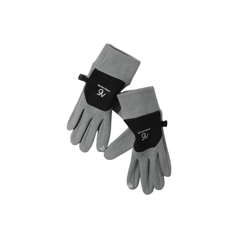 15 MINS 92% Polyester 8% Elastane Knit Gloves Women's Dark Gray/Khaki/Black/Pink-0
