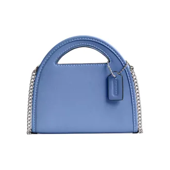 COACH Originals Leather Card Holder Mini Women's Dusty Blue
