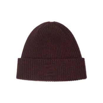 FENDI Logo Detailed Turn-Up Brim Beanie