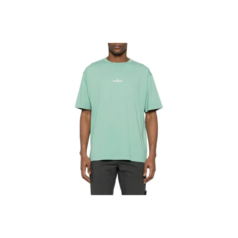 STONE ISLAND Scratched Paint One Print T Shirt Men's Matcha Green-3