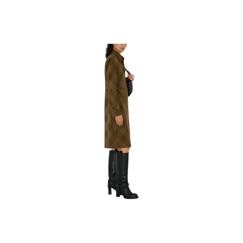 Burberry Checked Wool Shirt Dress-3