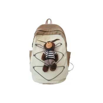 SUN ERATH&U Nylon Backpack Unisex White Black Red Purple Blue