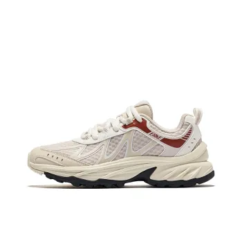 Erke Cushioned Slip Resistant Support Low Top Casual Shoes Women's Pink Brush Gray Microcrystalline White