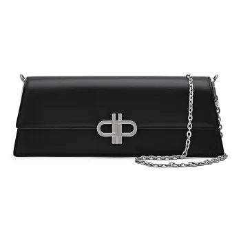 PEDRO Cow Leather Baguette Bag Shoulder Bags Small Size Women's Black/Dark Brown
