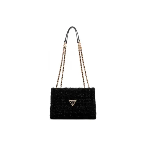 GUESS Tweed Shoulder Bag Crossbody Bag Regular Women's Black