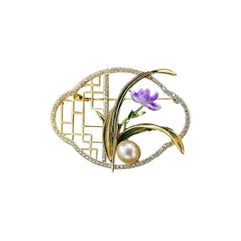 CHIMERA Copper Gold And Purple Brooch Accessories Women's
