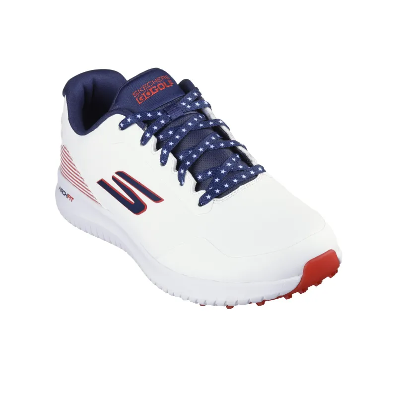 Skechers Arch Fit Wear-Resistant Water-Resistant Support Low-Top Golf Shoes Men's White Red-2
