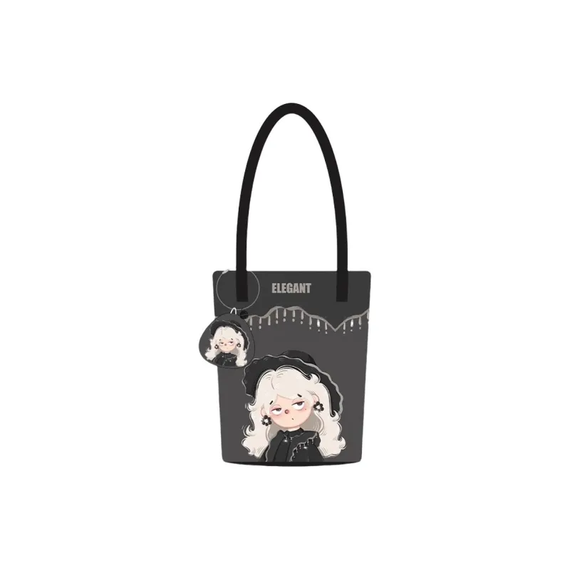 AOSONG Suede Tech Fabric Bucket Bags Shoulder Bags Regular Unisex Elegant And Charming Black-2